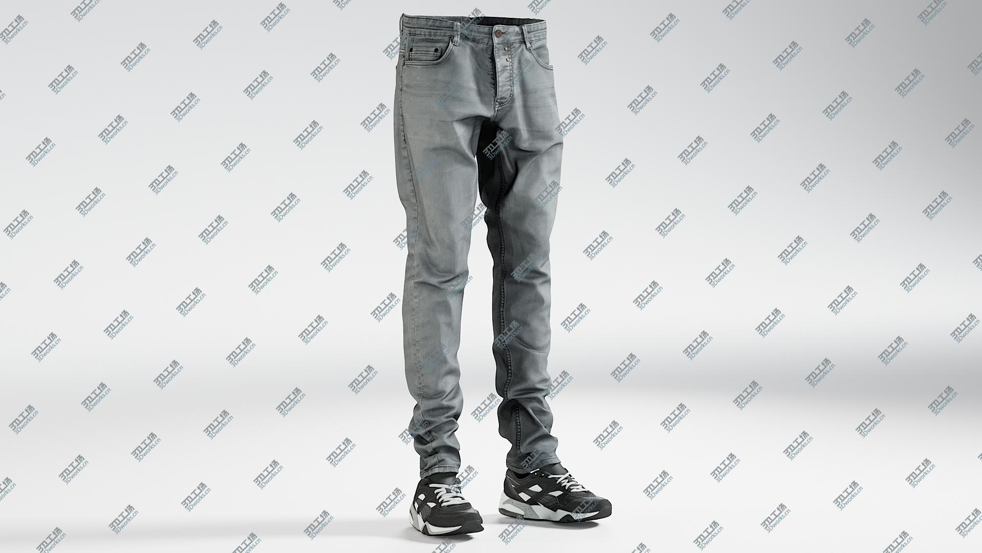 images/goods_img/2021040164/Grey Jeans Sneakers 1 3D model/2.jpg